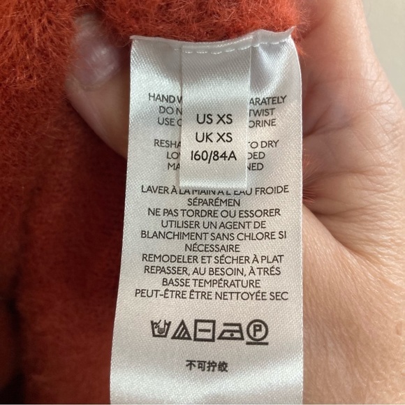 ANTHROPOLOGIE Sz XS Oversized Fuzzy Crew Neck Back Pleat Super Soft Sweater - Picture 9 of 11